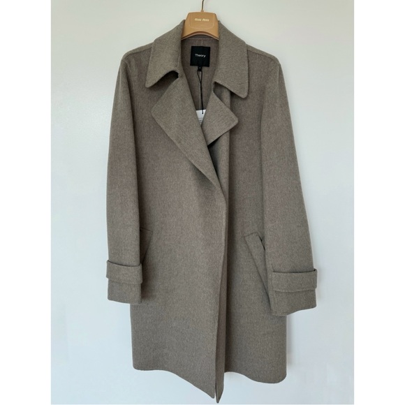 Theory Short OAKLANE DF  Wool Cashmere Coat | New with tags | Small - Picture 9 of 13